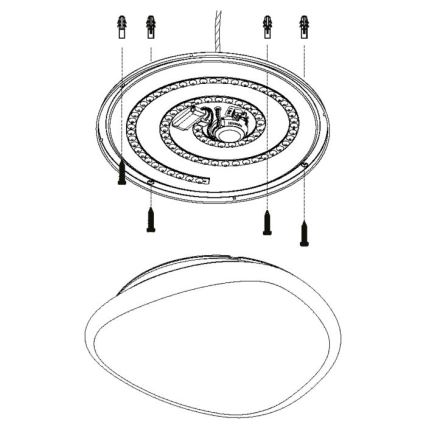 Eglo 98228 - Himmennettävä LED-kattovalaisin SILERAS-A LED/36W/230V + kauko-ohjaus