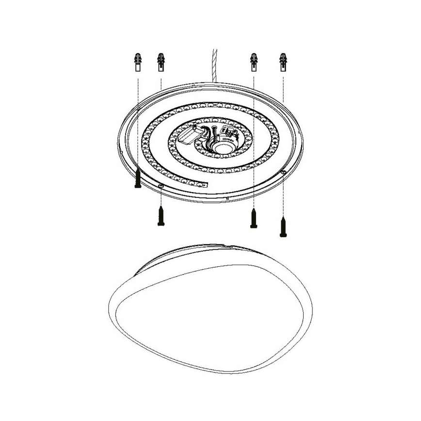 Eglo 98228 - Himmennettävä LED-kattovalaisin SILERAS-A LED/36W/230V + kauko-ohjaus
