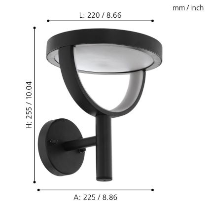 Eglo 98234 - LED-ulkoseinävalaisin FRANCARI-C LED/15W/230V IP44