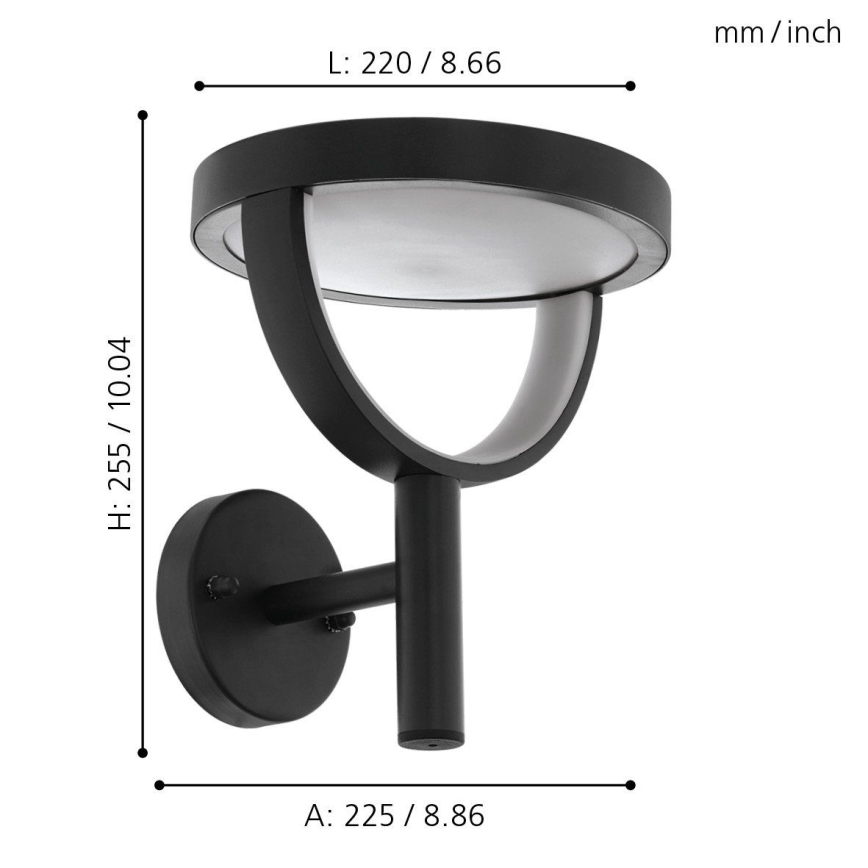 Eglo 98234 - LED-ulkoseinävalaisin FRANCARI-C LED/15W/230V IP44