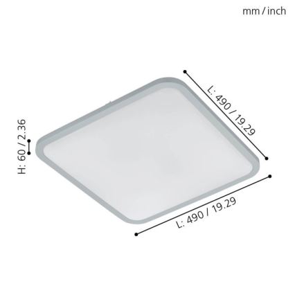Eglo - LED himmennettävä kattovalaisin LED/30W/230V + kaukosäädin