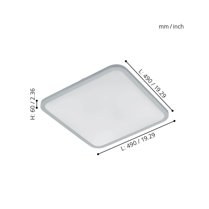 Eglo 98258 - Himmennettävä LED-kattovalaisin COGOLETO LED/30W/230V + kauko-ohjaus