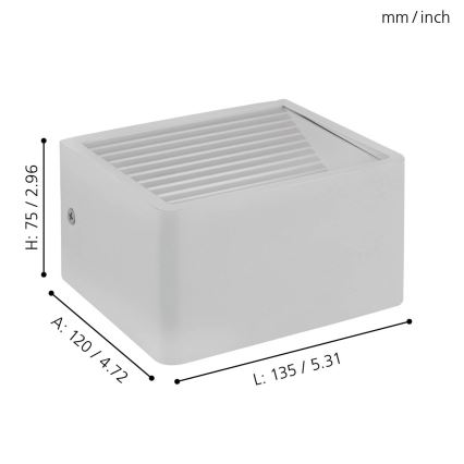 Eglo - LED-ulkoseinävalaisin LED/6W/230V IP55