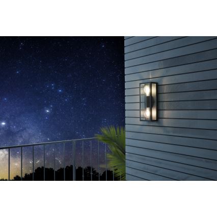 Eglo 98273 - Ulkoseinävalaisin ALAMONTE 2xE27/60W/230V IP44