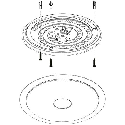 Eglo 98323 - Himmennettävä LED-kattovalaisin LANCIANO LED/24W/230V + kauko-ohjaus