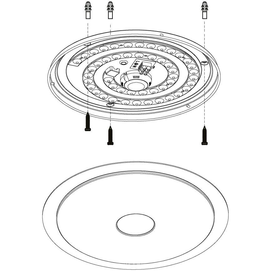 Eglo 98323 - Himmennettävä LED-kattovalaisin LANCIANO LED/24W/230V + kauko-ohjaus