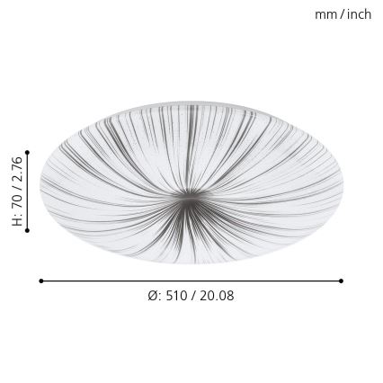 Eglo 98326 - LED-kattovalaisin NIEVES LED/30,8W/230V