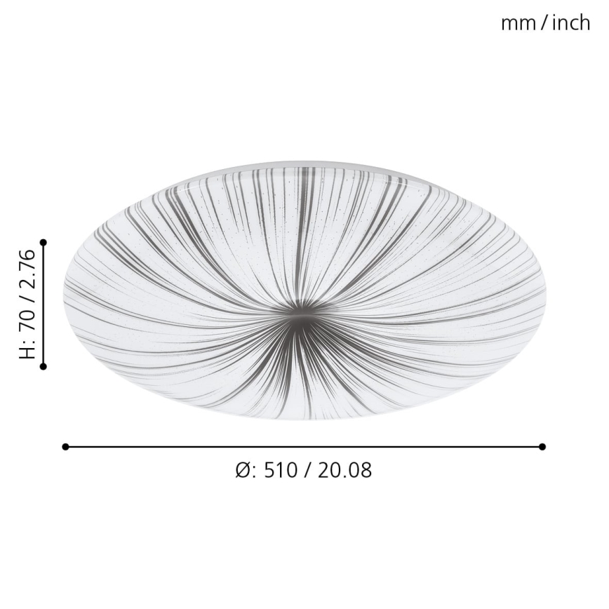 Eglo 98326 - LED-kattovalaisin NIEVES LED/30,8W/230V
