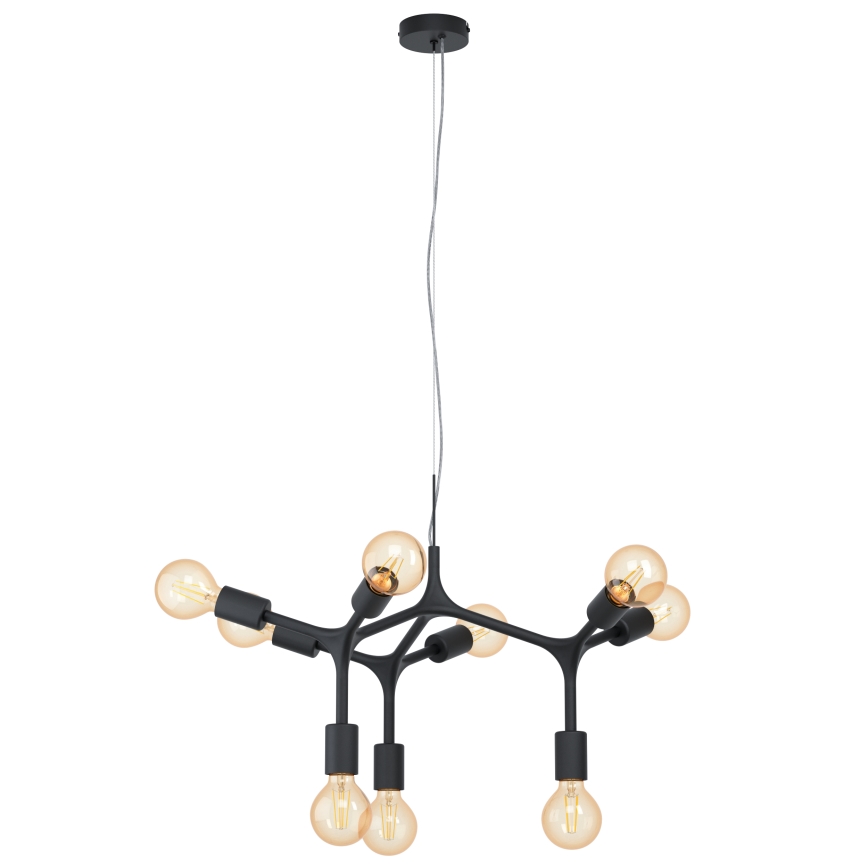 Eglo 98346 - Kattokruunu narulla BOCADELLA 9xE27/60W/230V