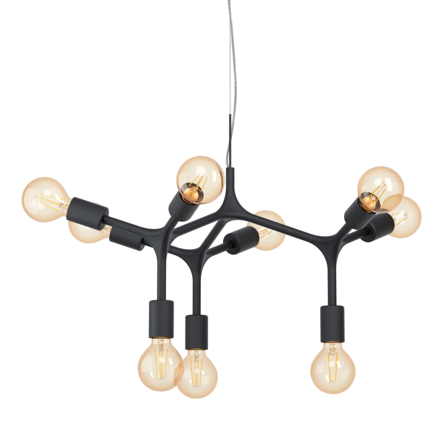 Eglo 98346 - Kattokruunu narulla BOCADELLA 9xE27/60W/230V