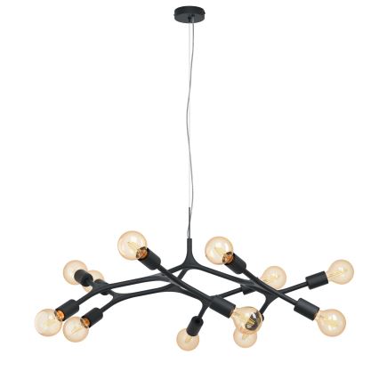 Eglo 98347 - Kattokruunu narulla BOCADELLA 12xE27/60W/230V