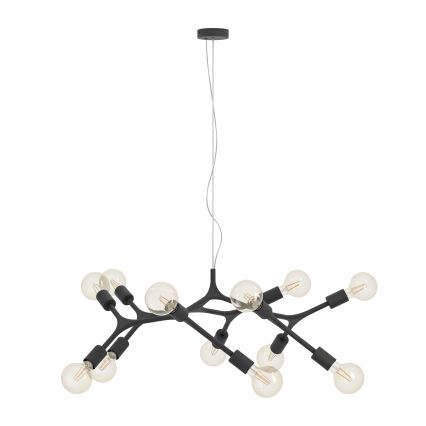 Eglo 98347 - Kattokruunu narulla BOCADELLA 12xE27/60W/230V