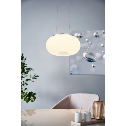 Eglo - LED RGB Himmennettävä kattokruunu johdossa OPTICA-C LED/21W/230V halkaisija 37,5 cm