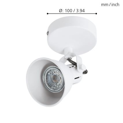 Eglo 98393 - LED-seinävalaisin SERAS 1xGU10/3,3W/230V
