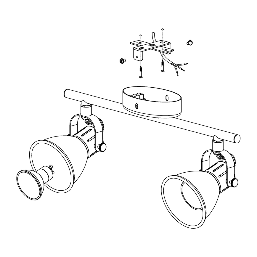 Eglo 98394 - LED-kohdevalaisin SERAS 2xGU10/3,3W/230V