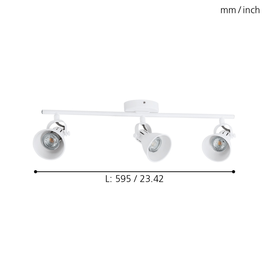 Eglo 98395 - LED-kohdevalaisin SERAS 3xGU10/3,3W/230V