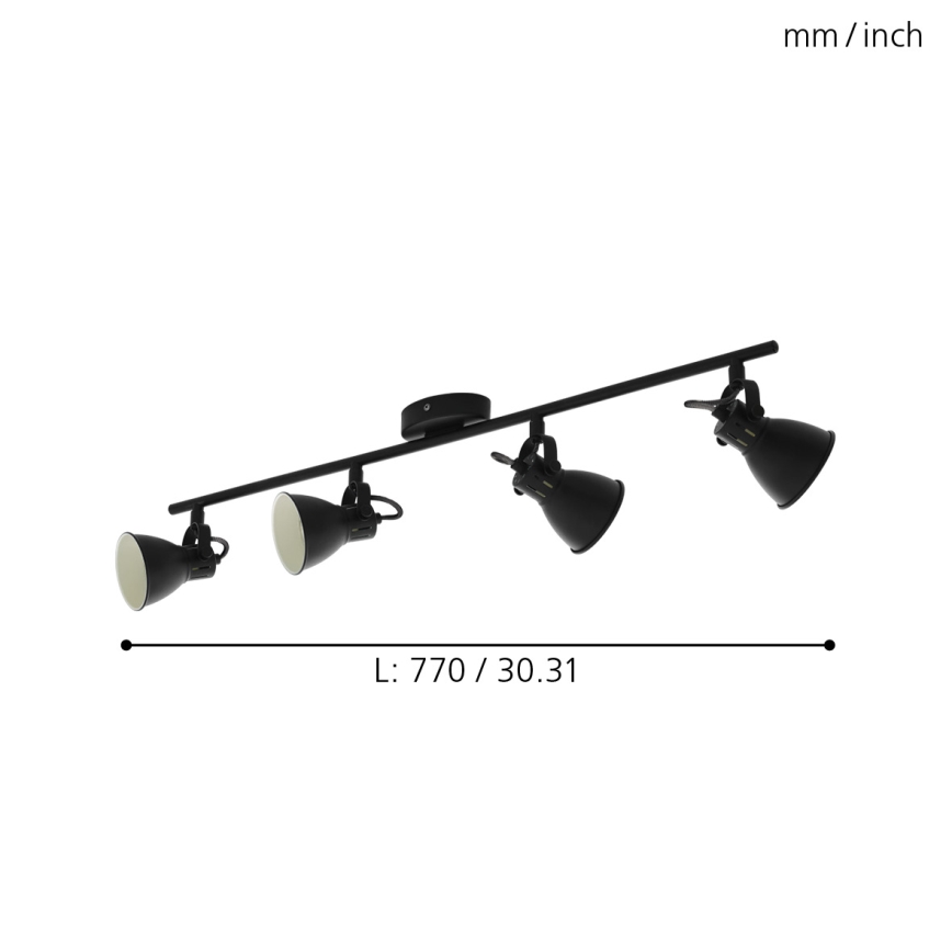 Eglo 98408 - LED-kohdevalaisin SERAS 4xLED/3,3W/230V
