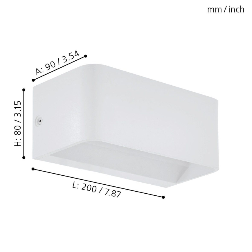 Eglo 98422 - LED-seinävalaisin SANIA LED/10W/230V