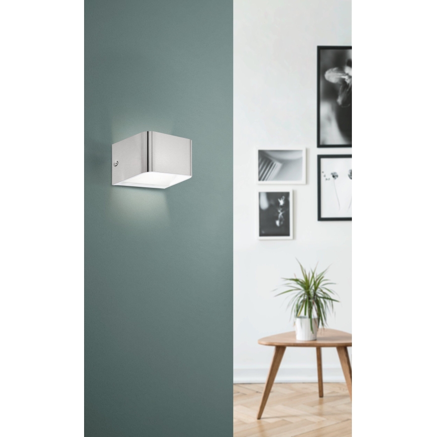 Eglo - LED-seinävalaisin LED/6W/230V 3000K mattakromi