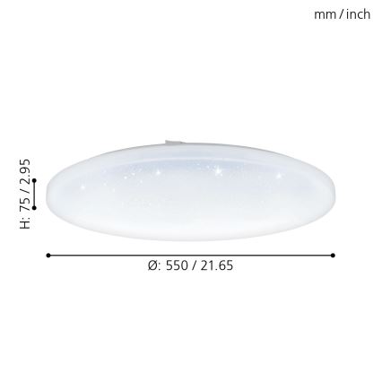 Eglo 98448 - LED-kattovalaisin FRANIA LED/49,5W/230V
