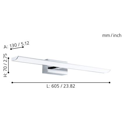 Eglo - LED RGB Himmennettävä kylpyhuone valaistus LED/15,6W/230V IP44 + kauko-ohjaus