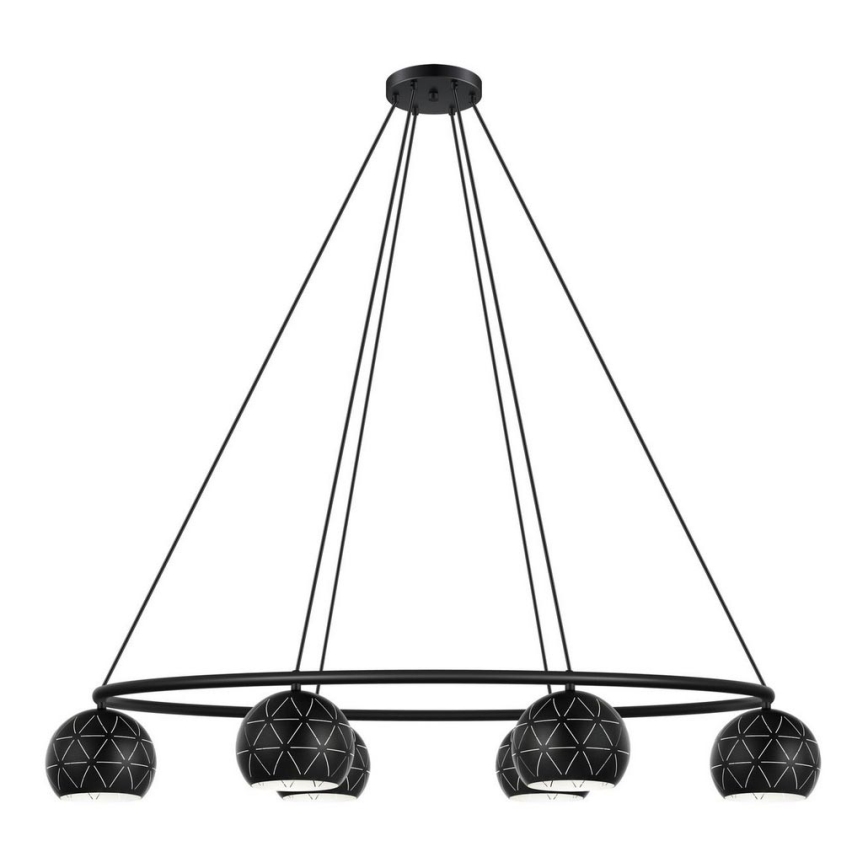 Eglo 98456 - Kattokruunu narulla CANTALLOPS 6xE14/40W/230V