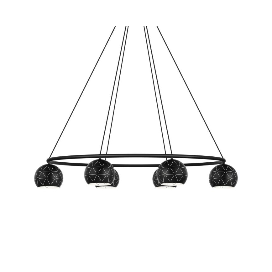Eglo 98456 - Kattokruunu narulla CANTALLOPS 6xE14/40W/230V