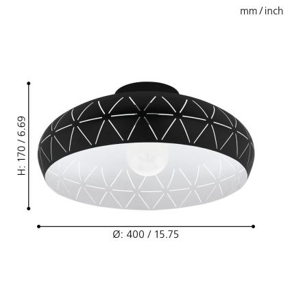 Eglo 98466 - Kattovalo RAMON 1xE27/28W/230V