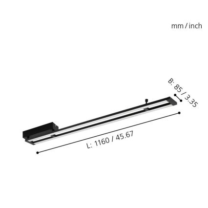 Eglo 98491 - Himmennettävä LED-kattovalaisin AMONTILLADO LED/27W/230V