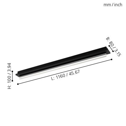 Eglo 98494 - LED-kattovalaisin SPADAFORA LED/25W/230V