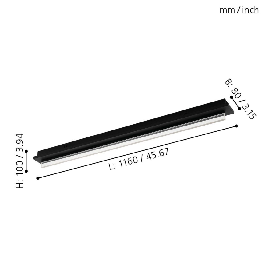 Eglo 98494 - LED-kattovalaisin SPADAFORA LED/25W/230V