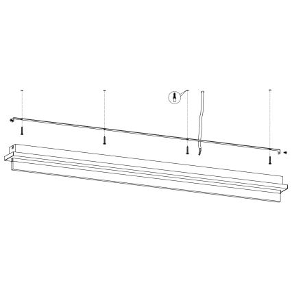 Eglo 98494 - LED-kattovalaisin SPADAFORA LED/25W/230V