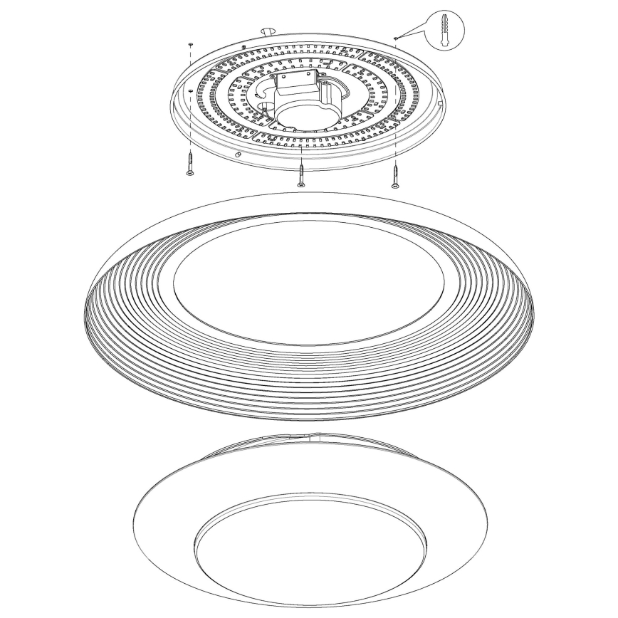 Eglo 98527 - Himmennettävä LED-kattovalaisin CANICOSA LED/24,5W/230V + kauko-ohjaus