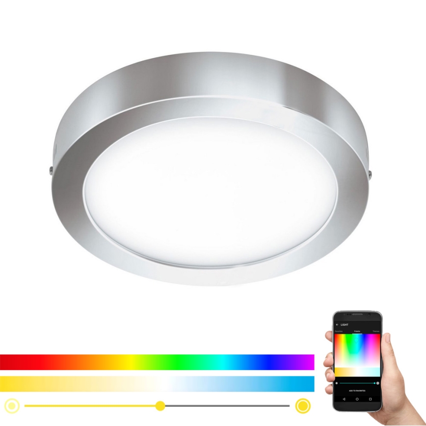 Eglo - Himmennettävä LED-RGB-kattovalaisin FUEVA-C LED/21W/230V