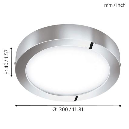 Eglo - Himmennettävä LED-RGB-kattovalaisin FUEVA-C LED/21W/230V