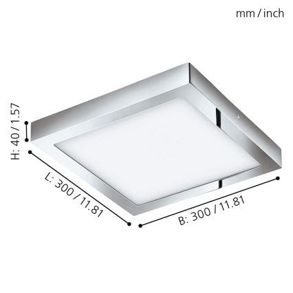 Eglo - Himmennettävä LED-RGB-kattovalaisin FUEVA-C LED/21W/230V Bluetooth