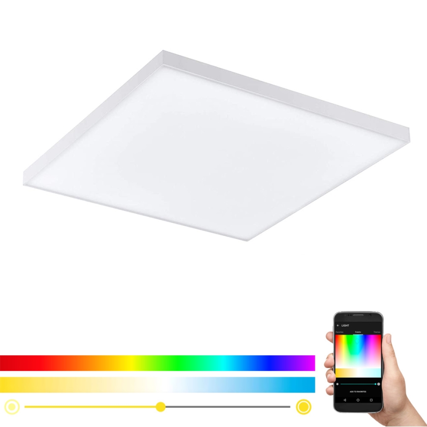 Eglo - Himmennettävä LED-RGB-kattovalaisin TURCONA-C LED/15W/230V + kauko-ohjaus