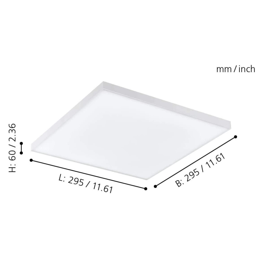 Eglo - Himmennettävä LED-RGB-kattovalaisin TURCONA-C LED/15W/230V + kauko-ohjaus