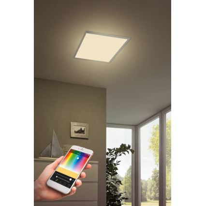 Eglo - Himmennettävä LED-RGB-kattovalaisin TURCONA-C LED/20W/230V + kauko-ohjaus
