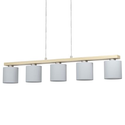 Eglo 98591 - Kattokruunu narulla CASTRALVO 5xE27/28W/230V