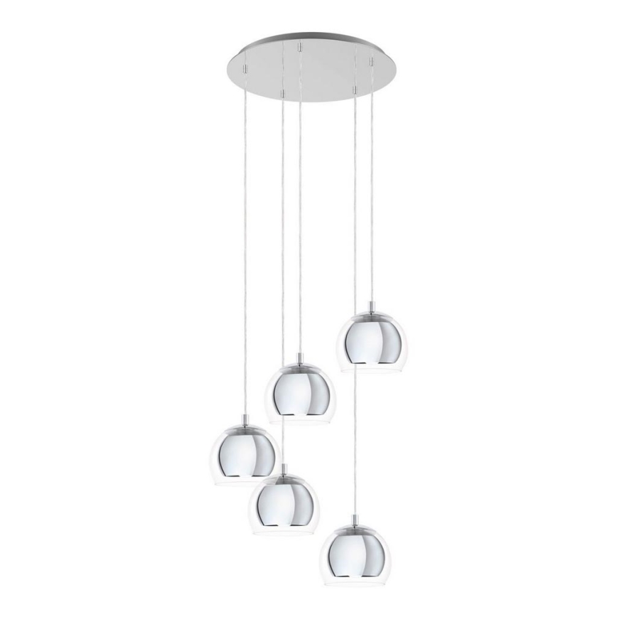 Eglo 98596 - Kattokruunu narulla ROCAMAR 5xE27/28W/230V