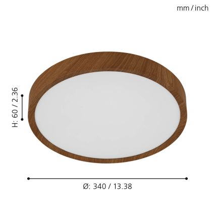 Eglo - LED-kattovalaisin LED/14,6W/230V