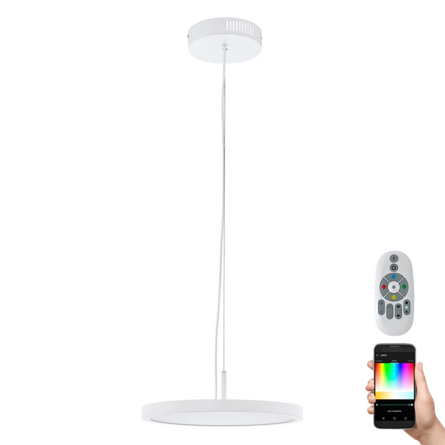 Eglo - LED RGB Himmentävä kattokruunu narulla CERIGNOLA-C LED/21W/230V + Kauko-ohjaus