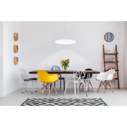 Eglo - LED RGB Himmentävä kattokruunu narulla CERIGNOLA-C LED/21W/230V + Kauko-ohjaus
