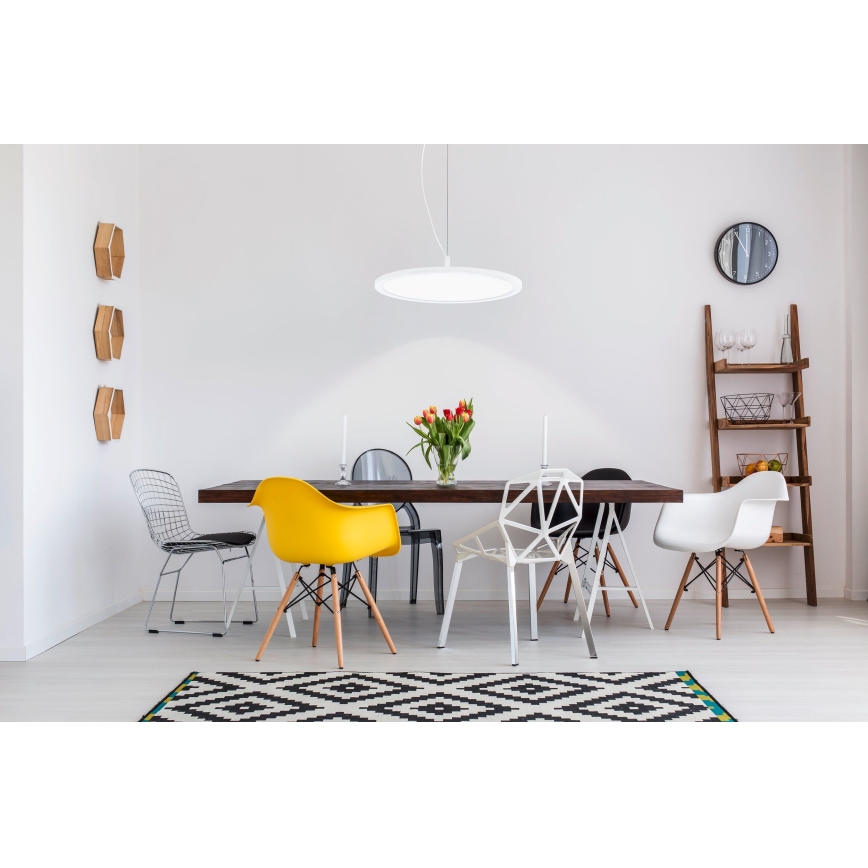 Eglo - LED RGB Himmentävä kattokruunu narulla CERIGNOLA-C LED/21W/230V + Kauko-ohjaus