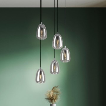 Eglo 98617 - Kattokruunu narulla ALOBRASE 5xE27/40W/230V