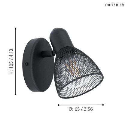 Eglo 98621 - Seinävalaisin CAROVIGNO 1xE14/28W/230V