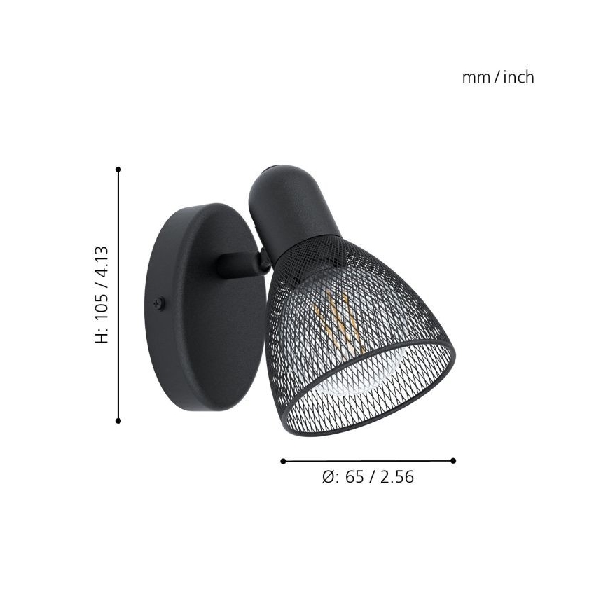 Eglo 98621 - Seinävalaisin CAROVIGNO 1xE14/28W/230V