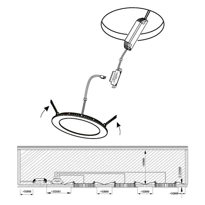 Eglo - SETTI 3x LED Kylpyhuoneen upotettava valo FUEVA 1xLED/2,8W/230V IP44 kiiltävä kromi