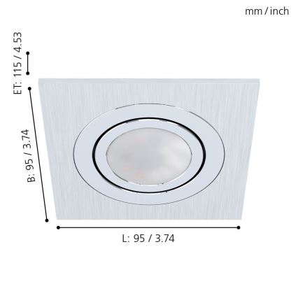 Eglo 98636 - Riippuva LED-kattovalaisin AREITIO 1xGU10/5W/230V